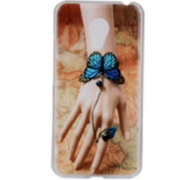 Твърд гръб ултра тънък за Meizu MX5 ръка с пеперуда